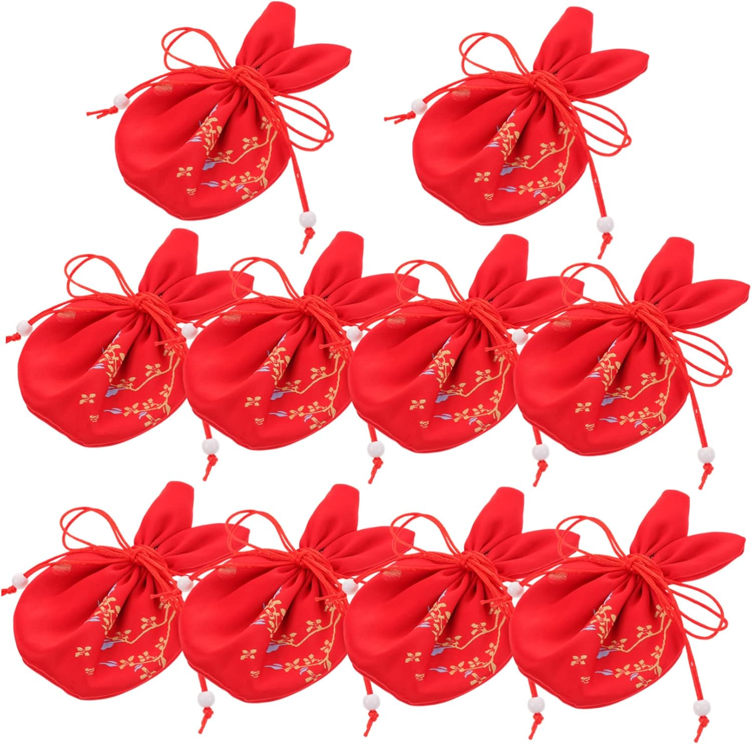 SOLUSTRE 10Pcs Empty Lavender Sachet Bags Drawstring Pouches for Dried Flowers Jewelry Organizer Present Bags Home Decoration Compact Stylish Design for Sweet Fragrance