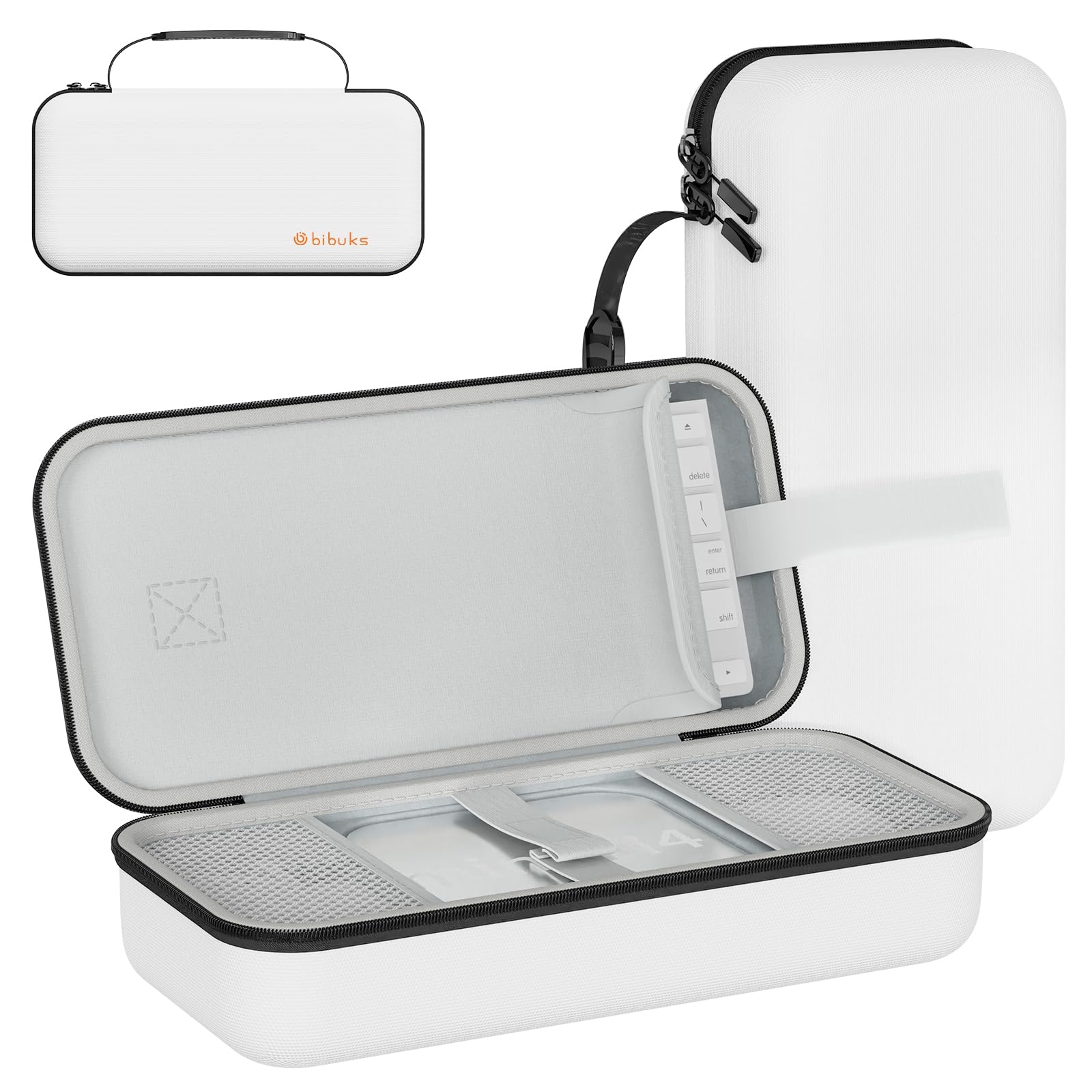 Carry Case Compatible with Apple 2024 Mac Mini M4 /M4 Pro,M4 Pro Protective Carrying Case, Portable Hard Shell Travel Storage Bag(White)