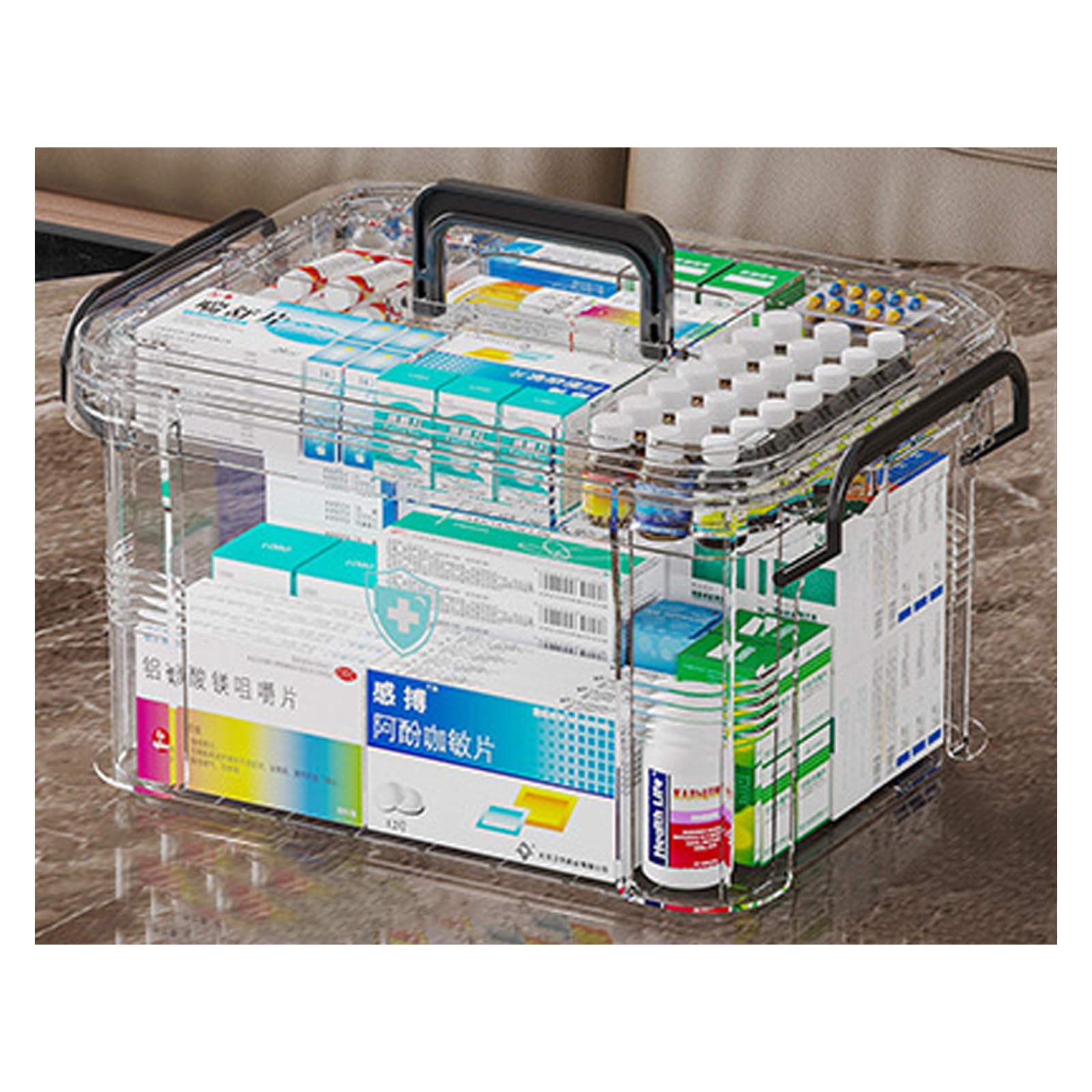 MMDXD,Medicine Storage Box,Large Medicine Storage Box,Medicine Storage Box for Home,Large Capacity Portable Medicine Storage Organiser,Suitable for