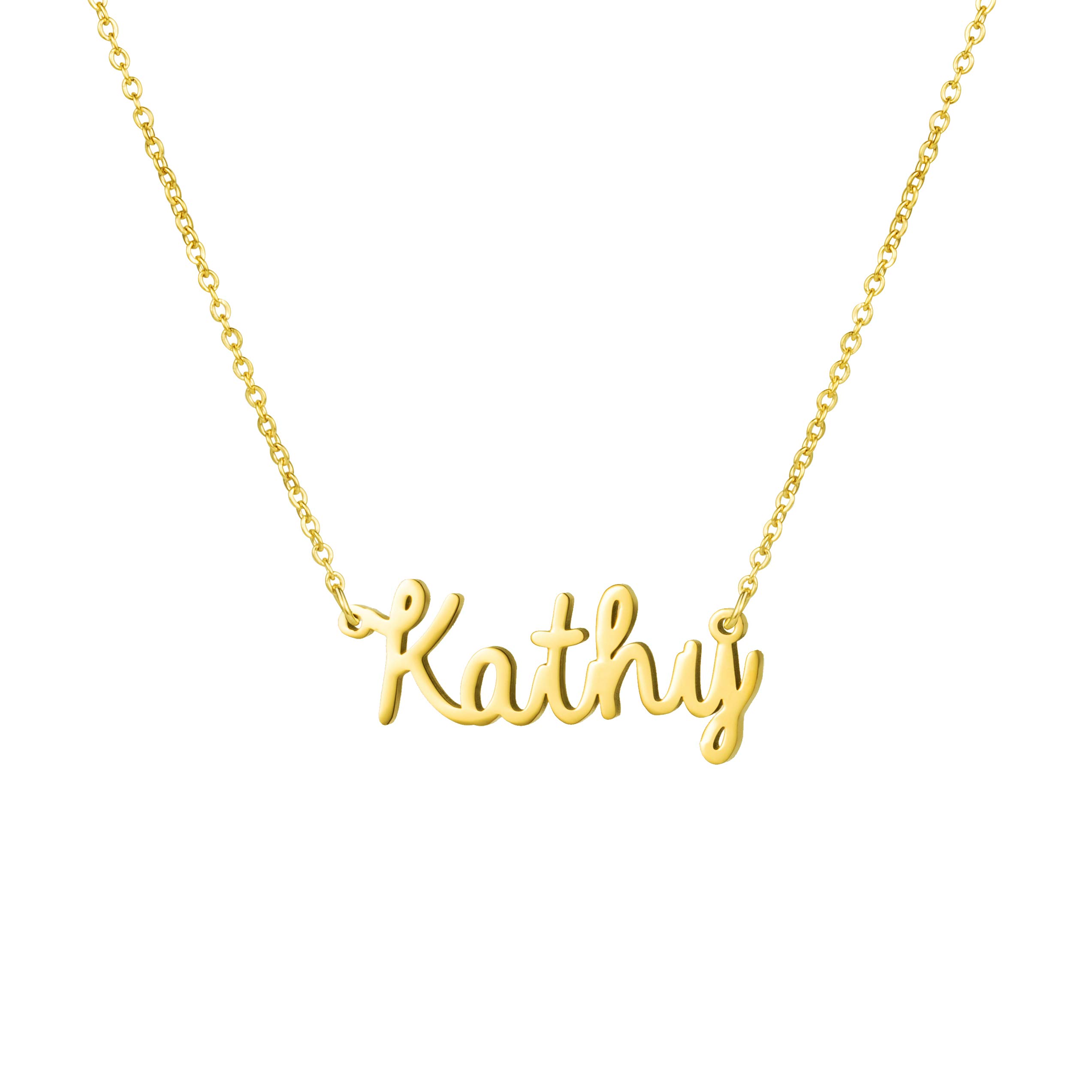 AwegiftPersonalized Name Necklace 18K Gold Plated New Mom Bridesmaid Gift Jewelry for Women