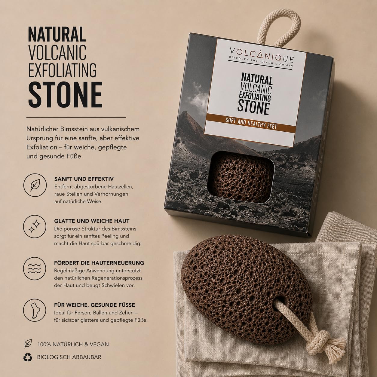Volcanique® Naturkosmetik Set mit Vulkanasche | Vegane Inhaltsstoffe, Anti-Aging und Akne Pflege, Nachhaltige Wirkstoffkosmetik, Made in Spain