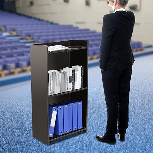 Miniatura 9 de Soporte de podio con ruedas, soporte de podio portátil, escritorio de recepción, púlpitos para iglesias, podio de atril móvil para aula, oficina