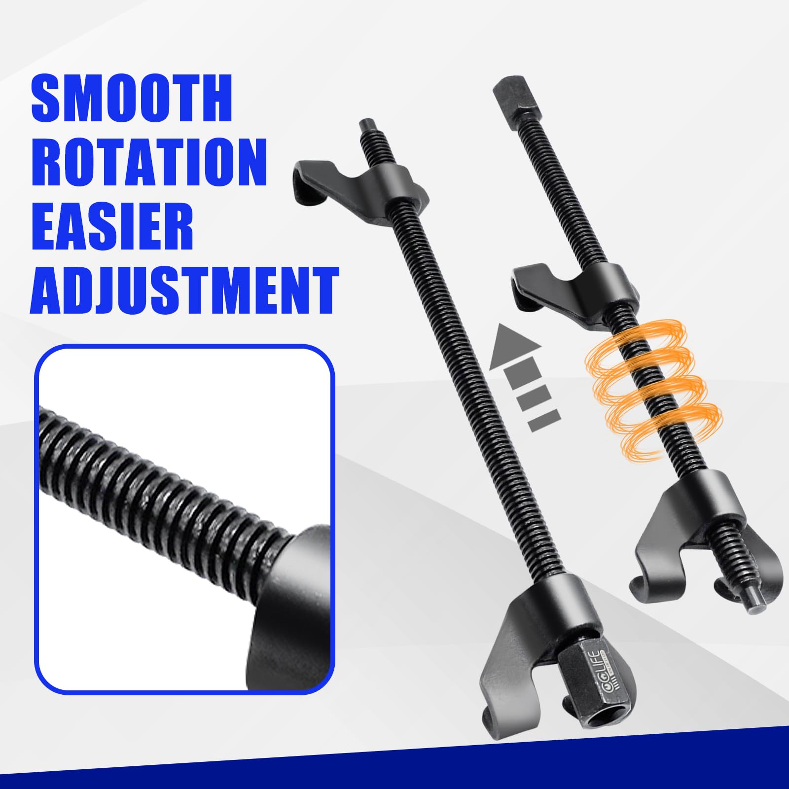 CCLIFE 2 pièces Compresseur Ressort Amortisseur 370mm Griffe Amortisseur Voiture Intégration par Moulage Sous Pression