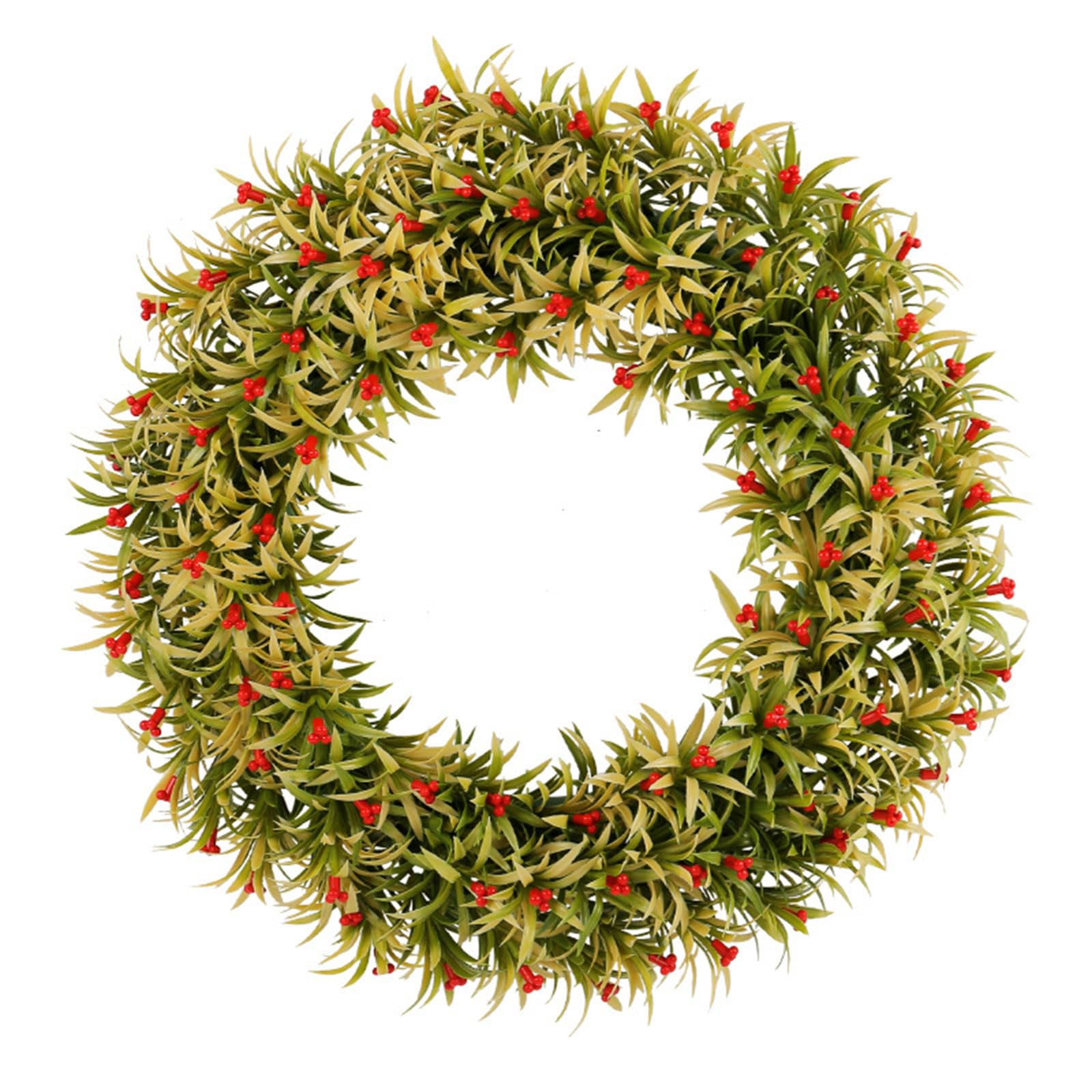 Kalttoy Multicolor Artificial Berries Wreath Door Wreath Spring Hanging Decorations Wall Mounted Ornament Artificial Flower For Door Realistic Flower