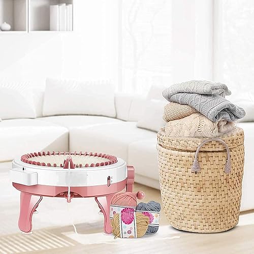 Miniatura 9 de errorpot Knitting Machine, Knitting Board Rotating Double Loom,Smart Weaving Loom Round Knitting Machines, 48 Needles Knitting Machines Weaving Loom