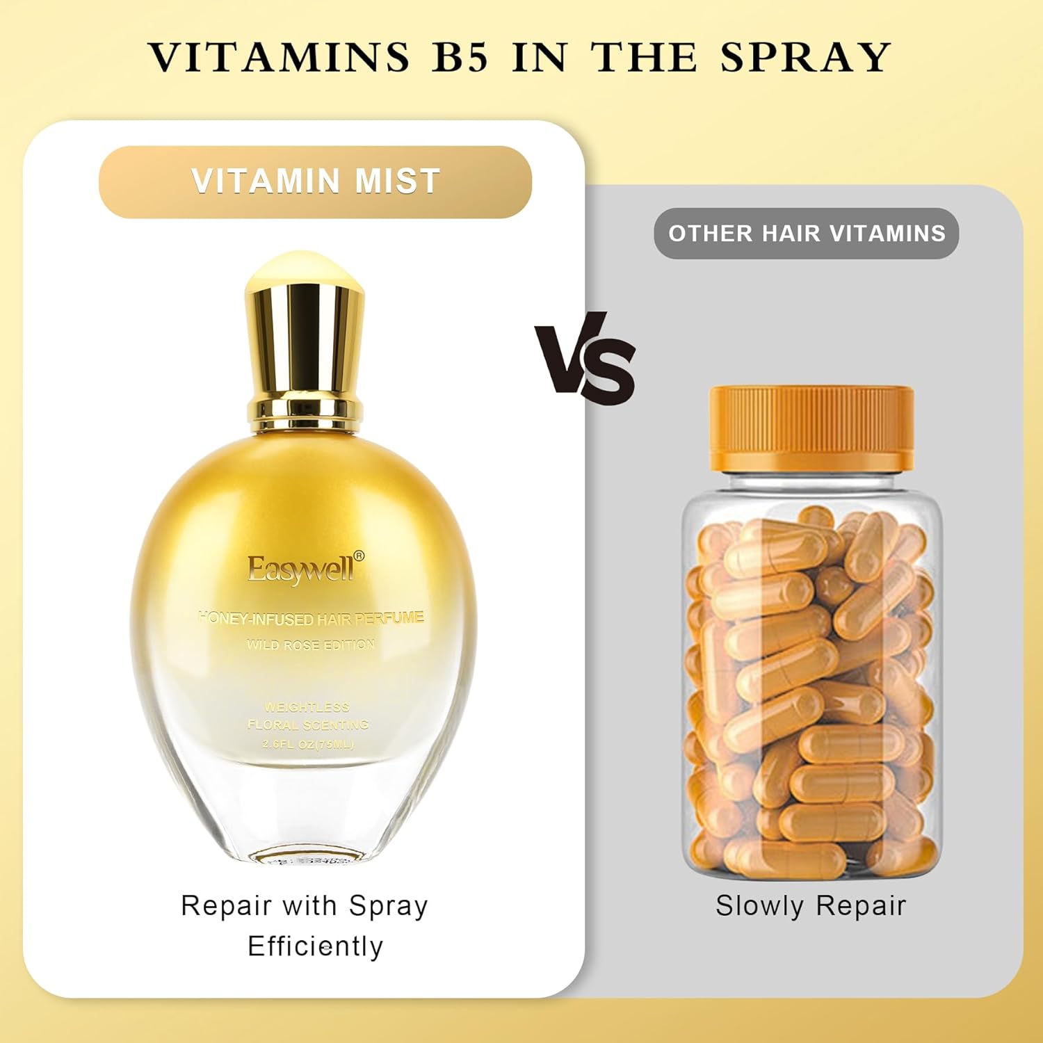 Hair Perfume for Women, Leave In Conditioner Spray with Vitamin B5, Hair Spray, Hydration and Nourishment for Damaged Hair, Hair Repair Mist, Sweet Honey with Floral, 2.5 fl oz - Image 7