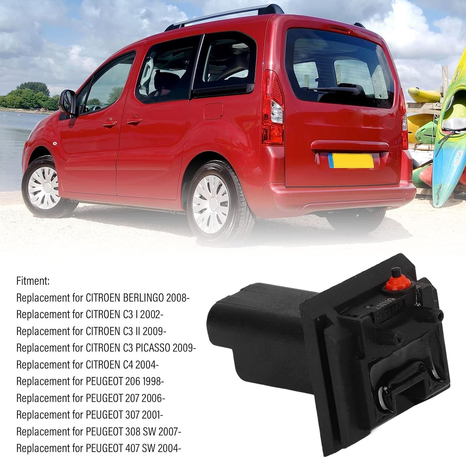 Car Trunk Switch 6554Zz Automotive Boot Trunk Handle Release Switch Replacement for Citroen C3 C4 for Picasso