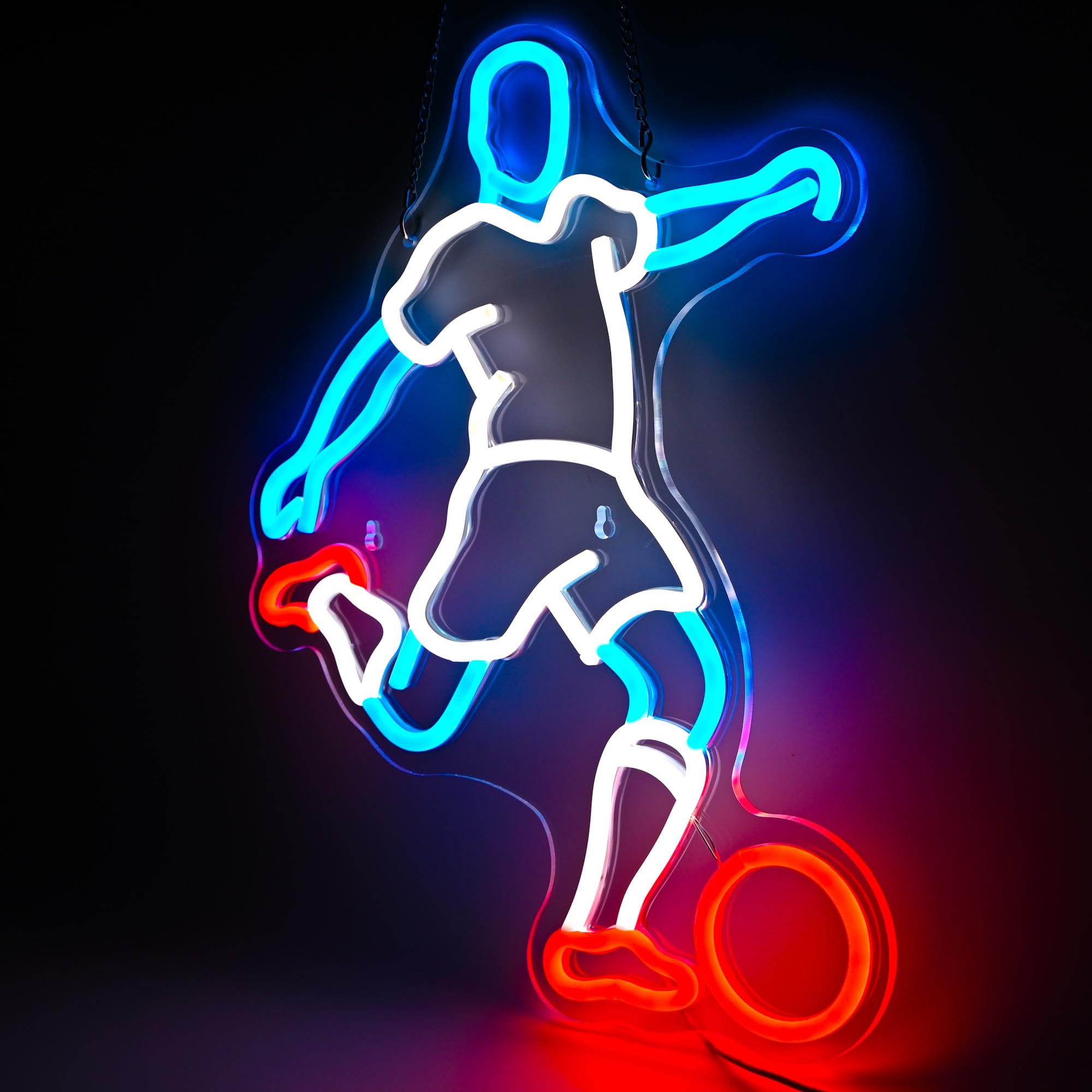 Football Player Neon Light Sign, Adjustable LED Night Light for Bedrooms Man Cave Decor, Football Party Decorations - Image 2