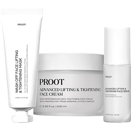 Mascarilla facial para tensar y levantar la piel + suero facial avanzado de elevación y apriete + paquete de crema facial avanzada para