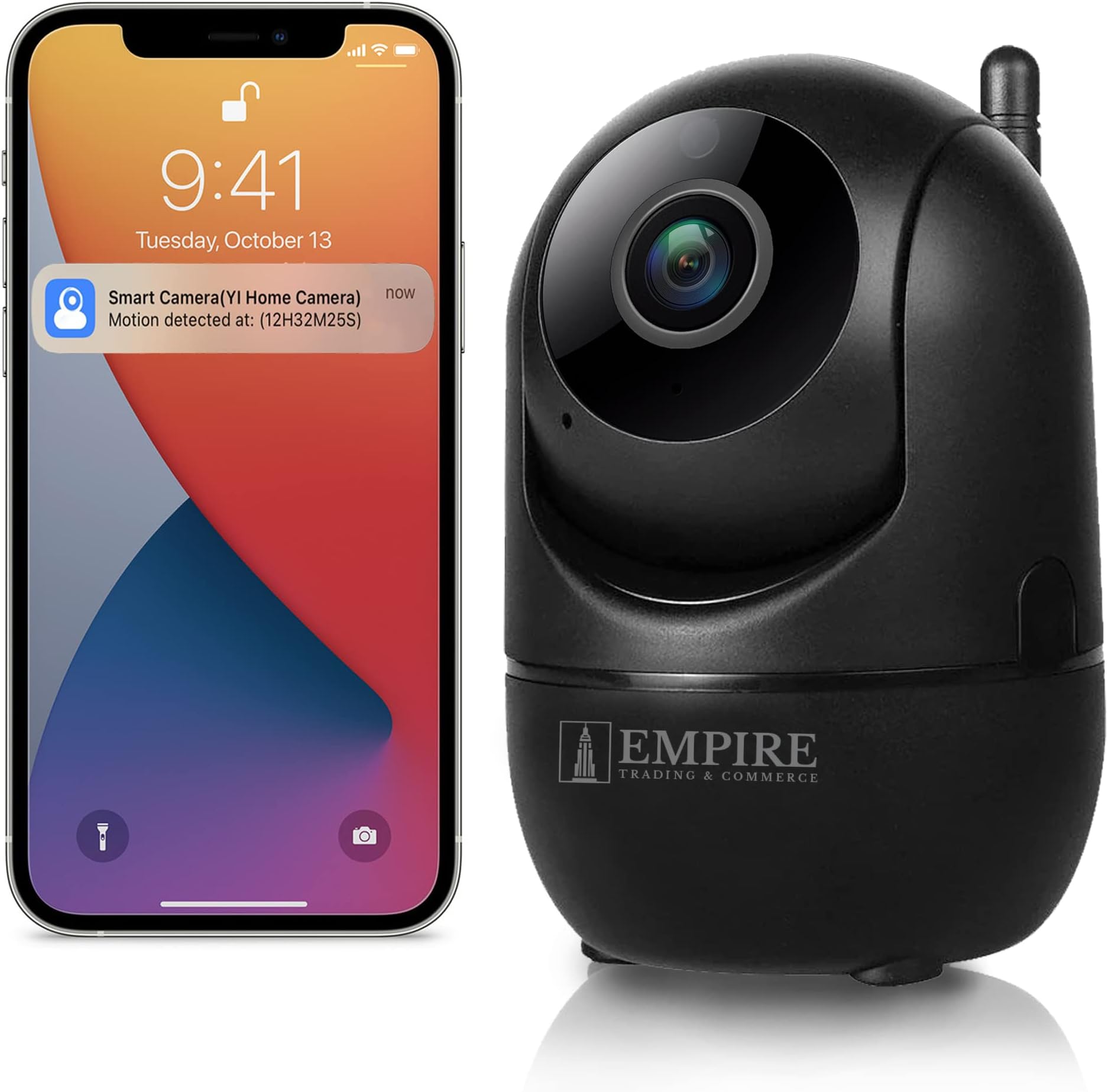 – Empire Home Security Camera, 1080P HD Video Cameras for Home Security, 2.0 MP Smart Tracking Indoor Camera, Wireless Cameras for Home Security with 355° Rotation/Night Vision/Support Voice Monitoring