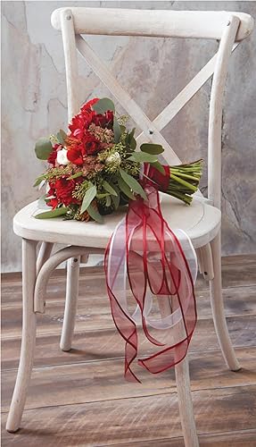 Miniatura 2 de Charisse Classic - Cinta de color vino transparente rojo (58 pulgadas), 50 yardas