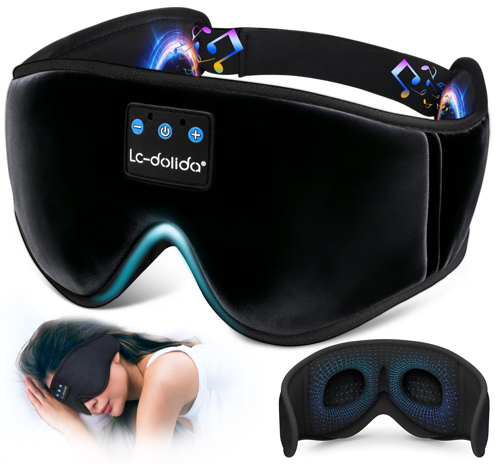 LC-dolida Sleep Mask Bluetooth Wireless Music Eye Mask