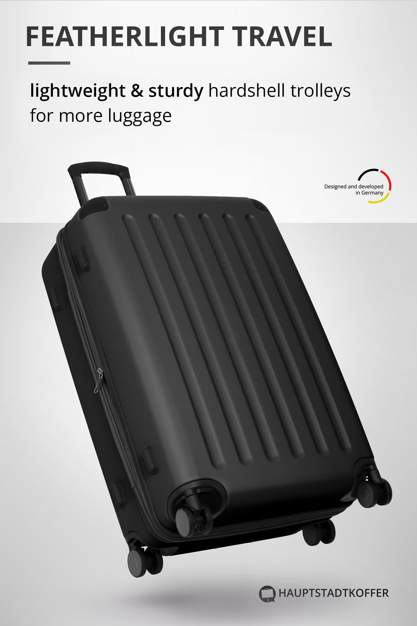 HAUPTSTADTKOFFER - Spree - Maleta rígida, Trolley expandible, Equipaje de Viaje, 4 Ruedas Dobles, TSA, 65 cm, 74 litros, Champán — view 48