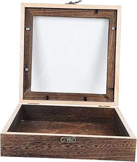 SOLUSTRE Specimen Case Specimen Display Case 2 pcs Specimen Box Trays for Plants Jewelry Necklaces Terrarium Jewelry containers Wood Jewelry Wooden Jewelry Tray