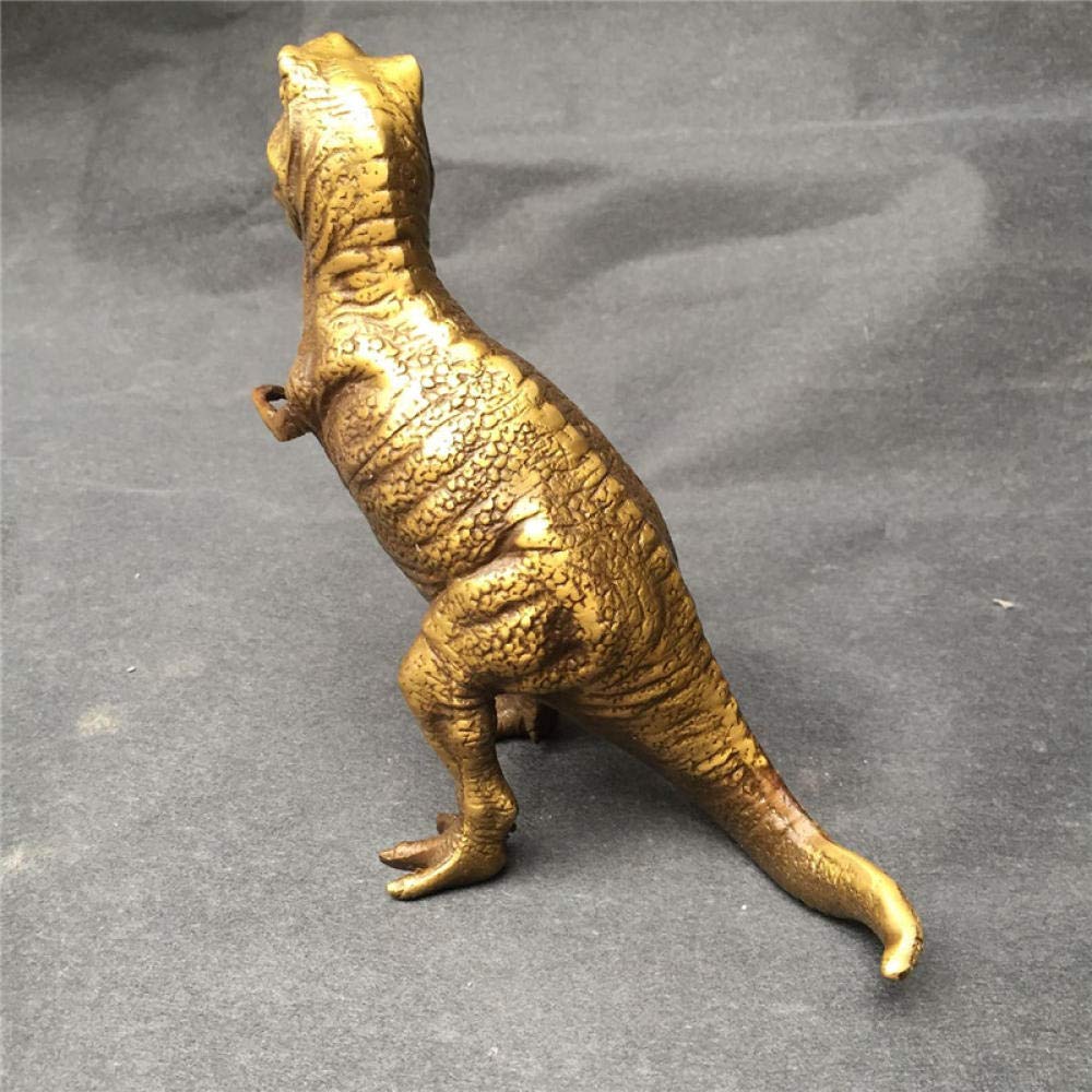 KELIEQA Dekoracje Ozdoby Statua Figurki Rzeźby Antyczna czysta miedź Dinozaur Tyranozaur Ozdoba Stolik do herbaty Biurko w domu Ozdoba dekoracyjna Feng Shui Rzemiosło Dekoracja