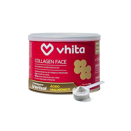 Vhita Colágeno Hidrolisado Verisol Com Ácido Hialuronico Em Pó Neutro 120gr