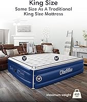 Vista 8 de OlarHike Colchón inflable King con bomba integrada, colchones de aire elevados y duraderos de 18 pulgadas para campamento, hogar y invitados