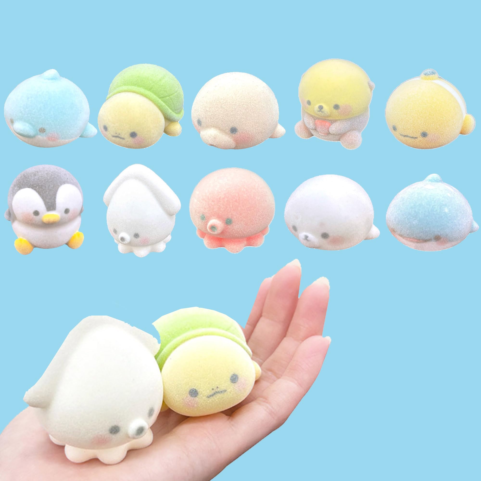 Amazon | お風呂おもちゃ フィギュア ぷかふわ ぽちゃちゃ 海の