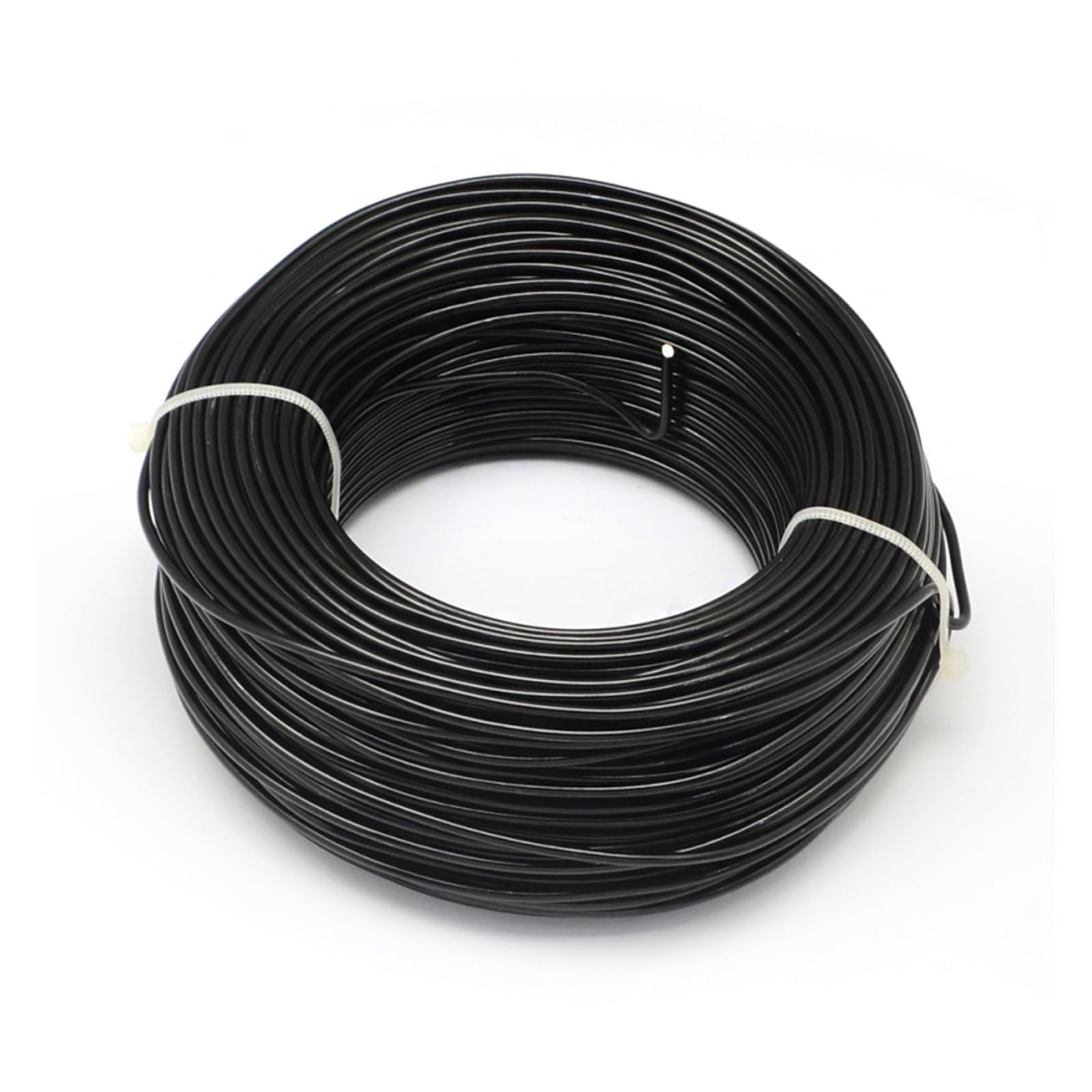 KXCVBNKLJ Aluminium-Basteldraht, Aluminium-Basteldraht, 500 g, 0,8–4 mm, mehrfarbig, for die Schmuckherstellung(Black,0.8mm 300m)