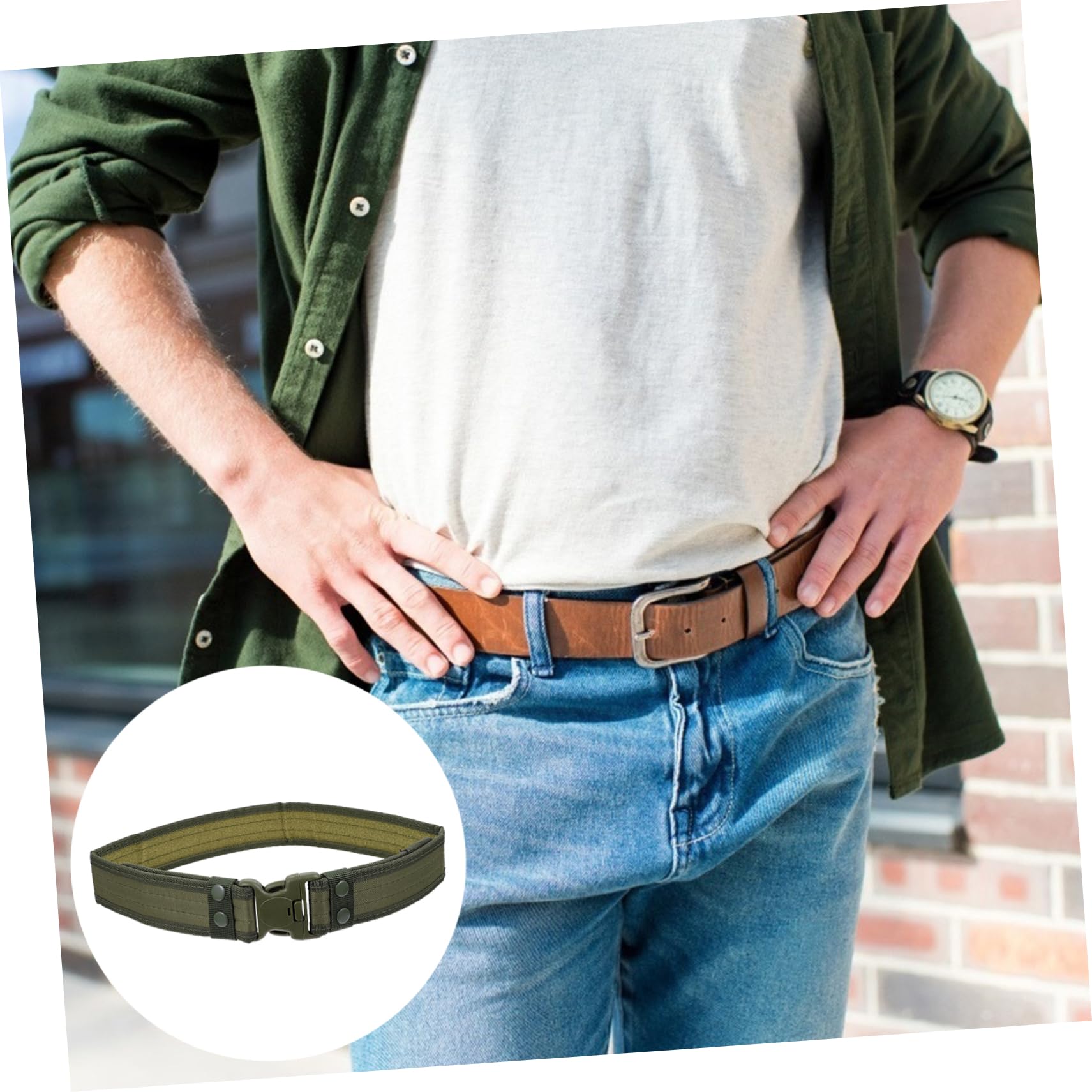 Mipcase Belt Belt Outdoor Training Belt Pouches Nylon Camping Belt Easy Adjustment for Daily Wear