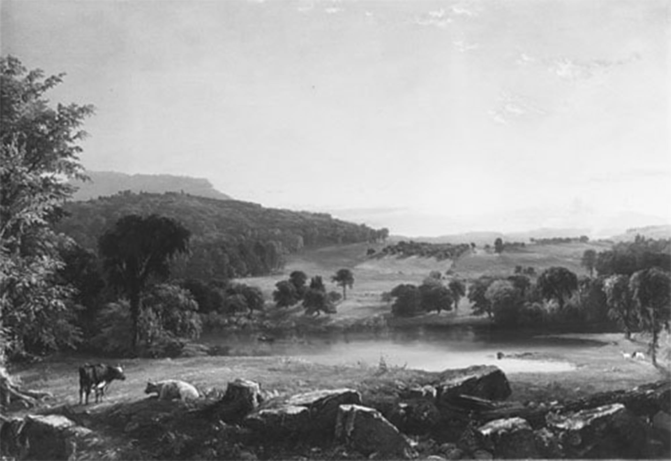 SERENDIPITP Aesthetic Poster Photo Wall Print Retro Picture View Near Sherburne Chenango County by Jasper Francis Cropsey Modern Wall Artwork for Home Decor 60x90cm