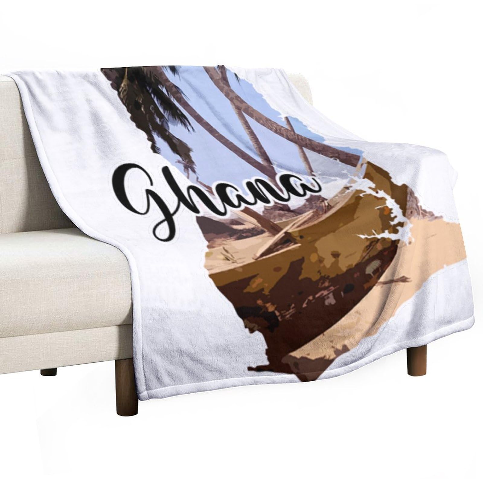 Couverture Ghana en flanelle, indispensable pour vos soirées cinéma sur le canapé