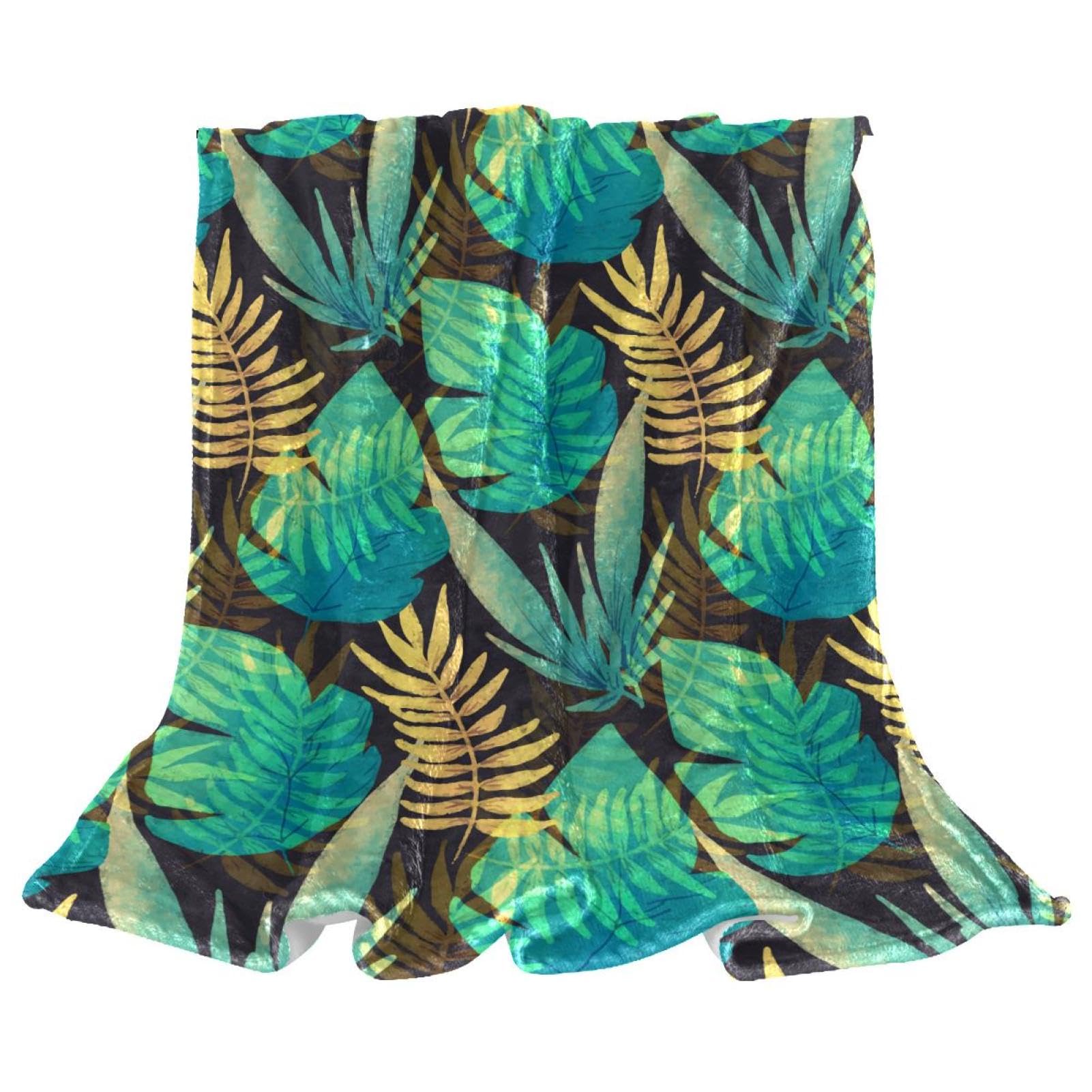 Couverture chaude feuilles de palme contre le froid du salon douce