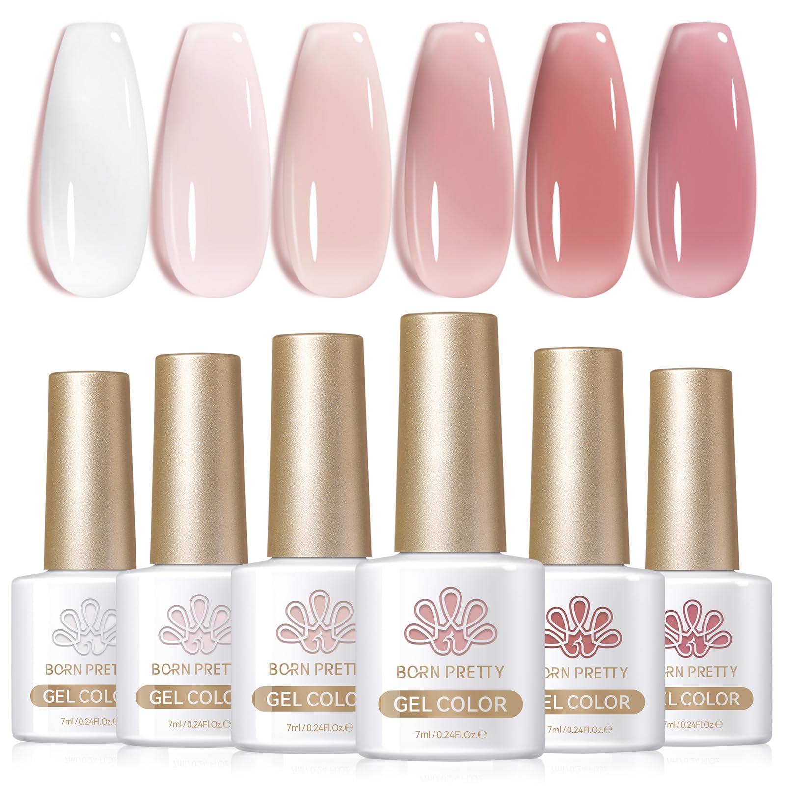 BORN PRETTY ジェルネイル 6本セット 7ml Amazon.co.jp: BORN PRETTY ジェルネイル カラージェルセット ヌード