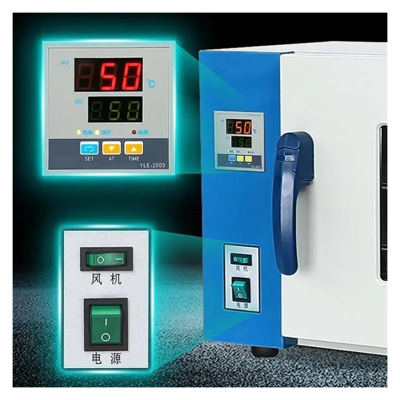 Equipo De Prueba Alta Temperatura Eléctrico 42L, Unidad Secado Por Chorro Industrial Laboratorio Con Control Constante Control Preciso De La Temperatura