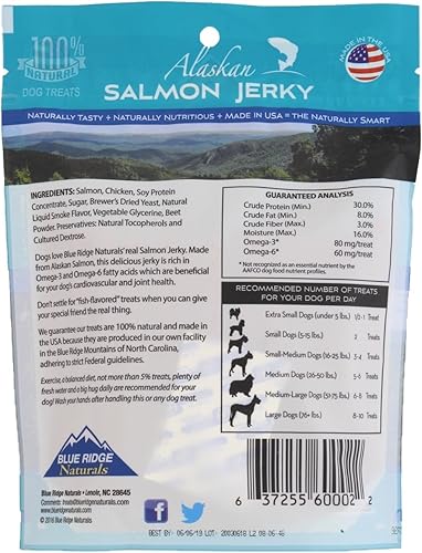 Miniatura 2 de Blue Ridge Naturals Golosinas para perros de salmón de Alaska 1 libra paquete de 2