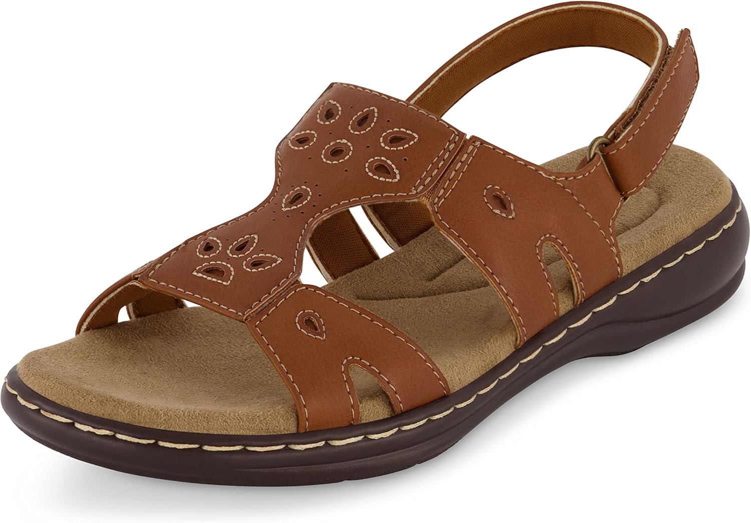 CUSHIONAIRE Women's Briar comfort sandal +Comfort Foam