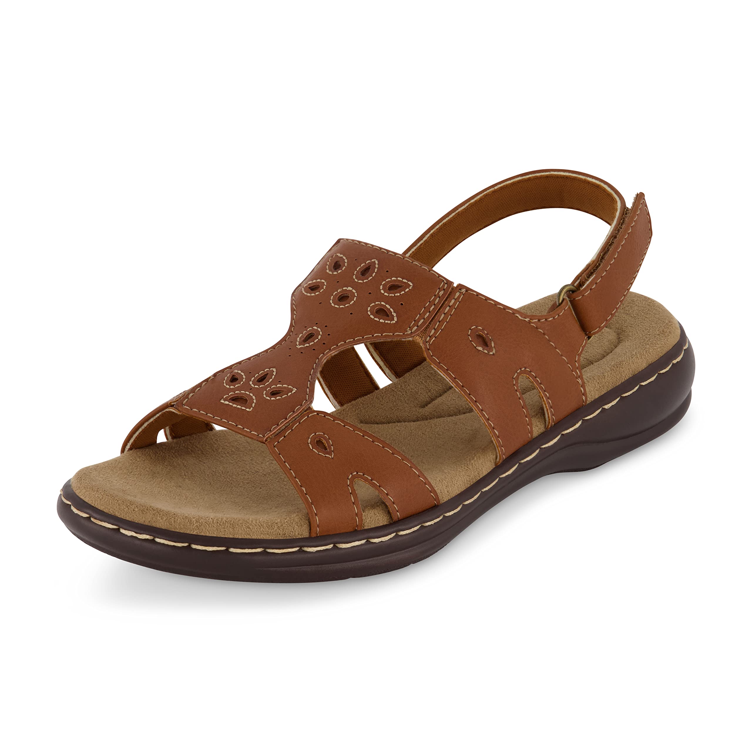 CUSHIONAIRE Women's Briar comfort sandal +Comfort Foam