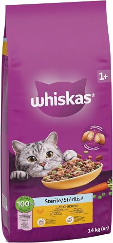 WHISKAS Croquettes pour chat stérilisé 14 kg au poulet - 2
