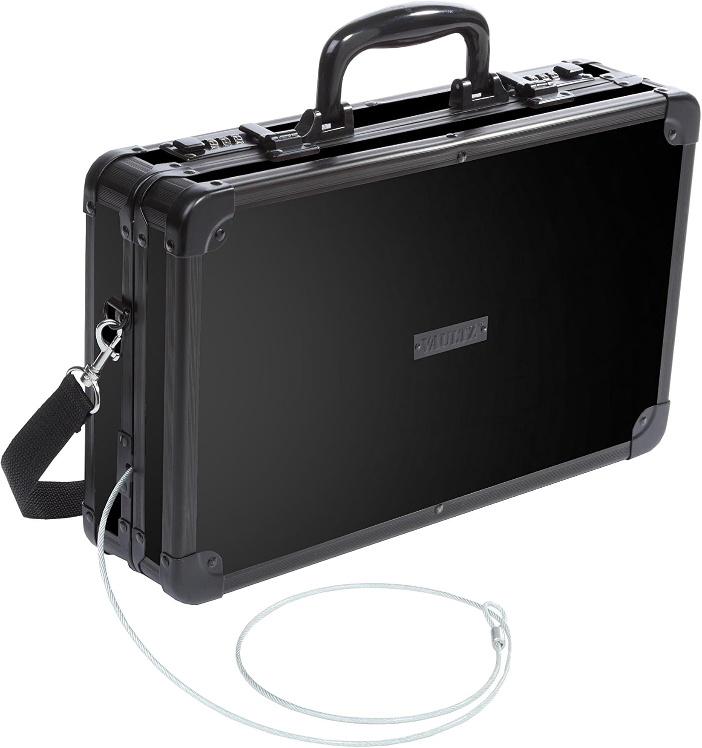 Vaultz Locking Handgun Case, 10 x 3.5 x 14.5 Inches, Black