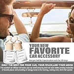 C Classy Voiture Air Refroidissement Suspension 2 Pack, Diffuseur d'huile essentielle de coco, voiture mignonne Air Freshener, Fragrance longue durée, Voiture Air Refroidisseurs pour femmes & Cadeau homme, fabriqué en USA