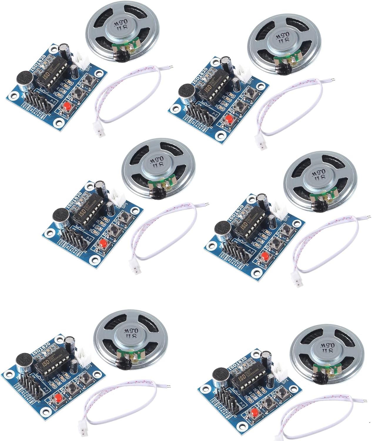 Amazon.com: QCCAN 6PCS ISD1820 Voice Recording Recorder Module with Mic ...