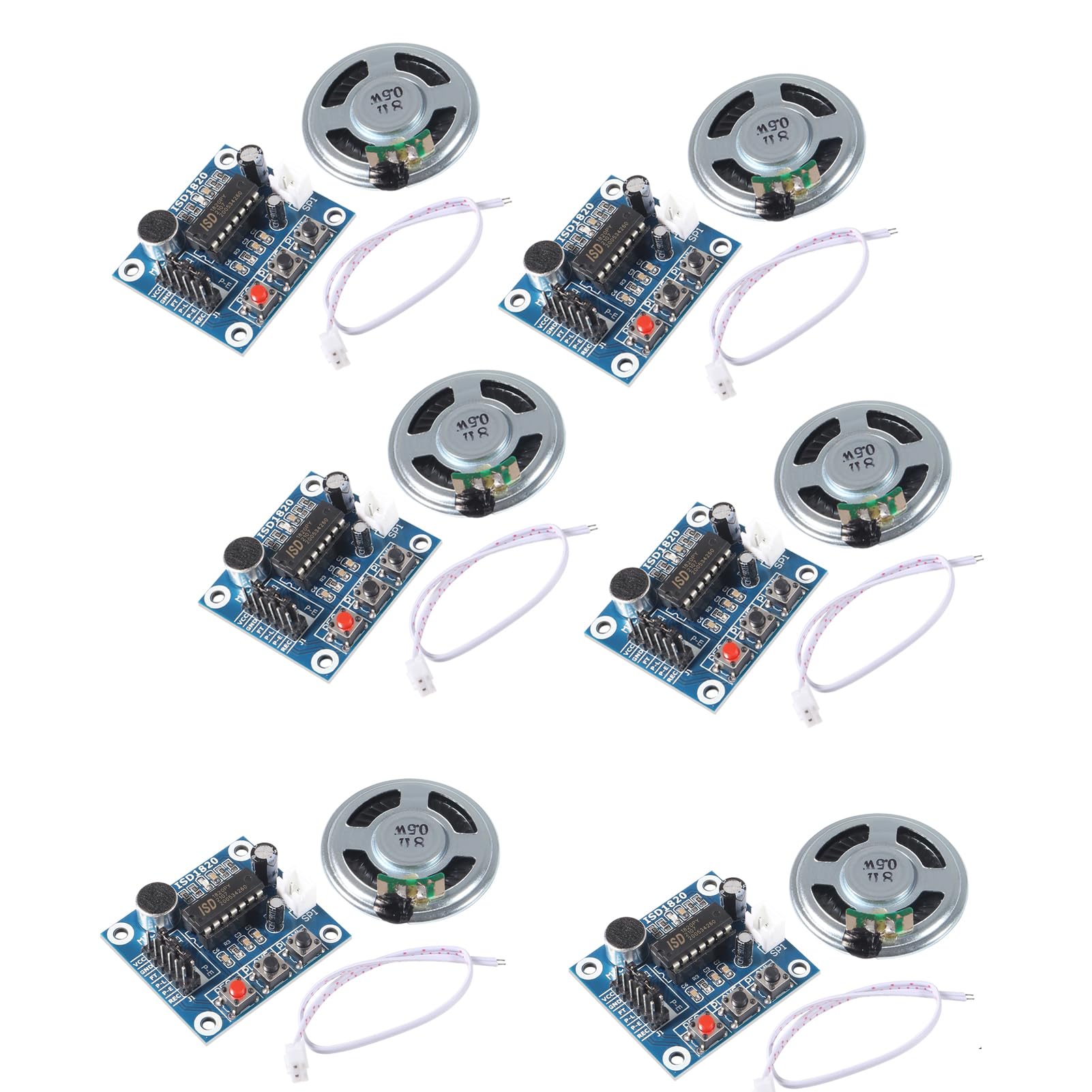 QCCAN 6PCS ISD1820 Voice Recording Recorder Module with Mic Sound Audio Loudspeaker-image-31
