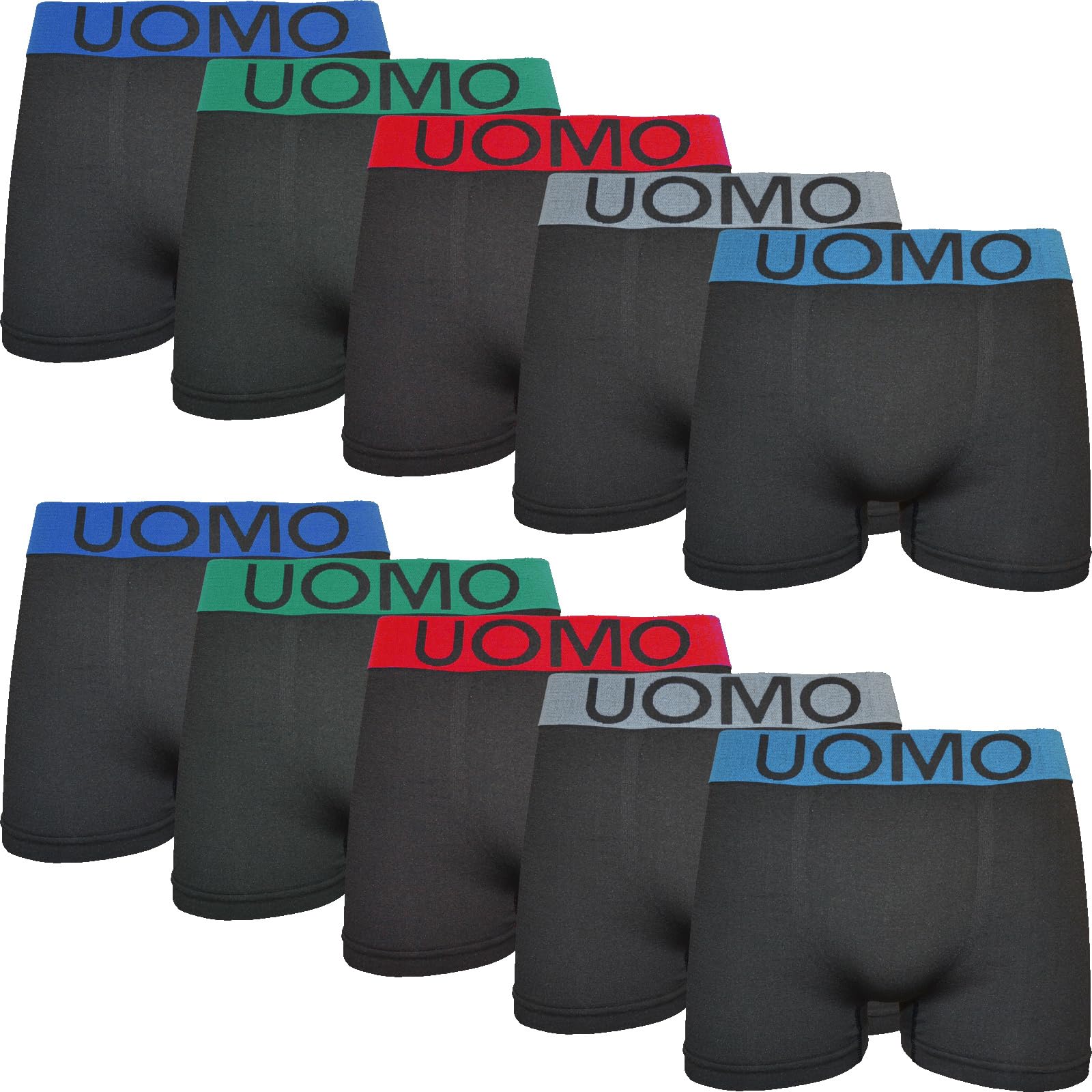 BestSale247 Pack de 10 calzoncillos tipo bóxer para hombre, microfibra, sin costuras, ropa interior, calzoncillos deportivos, calzoncillos retro