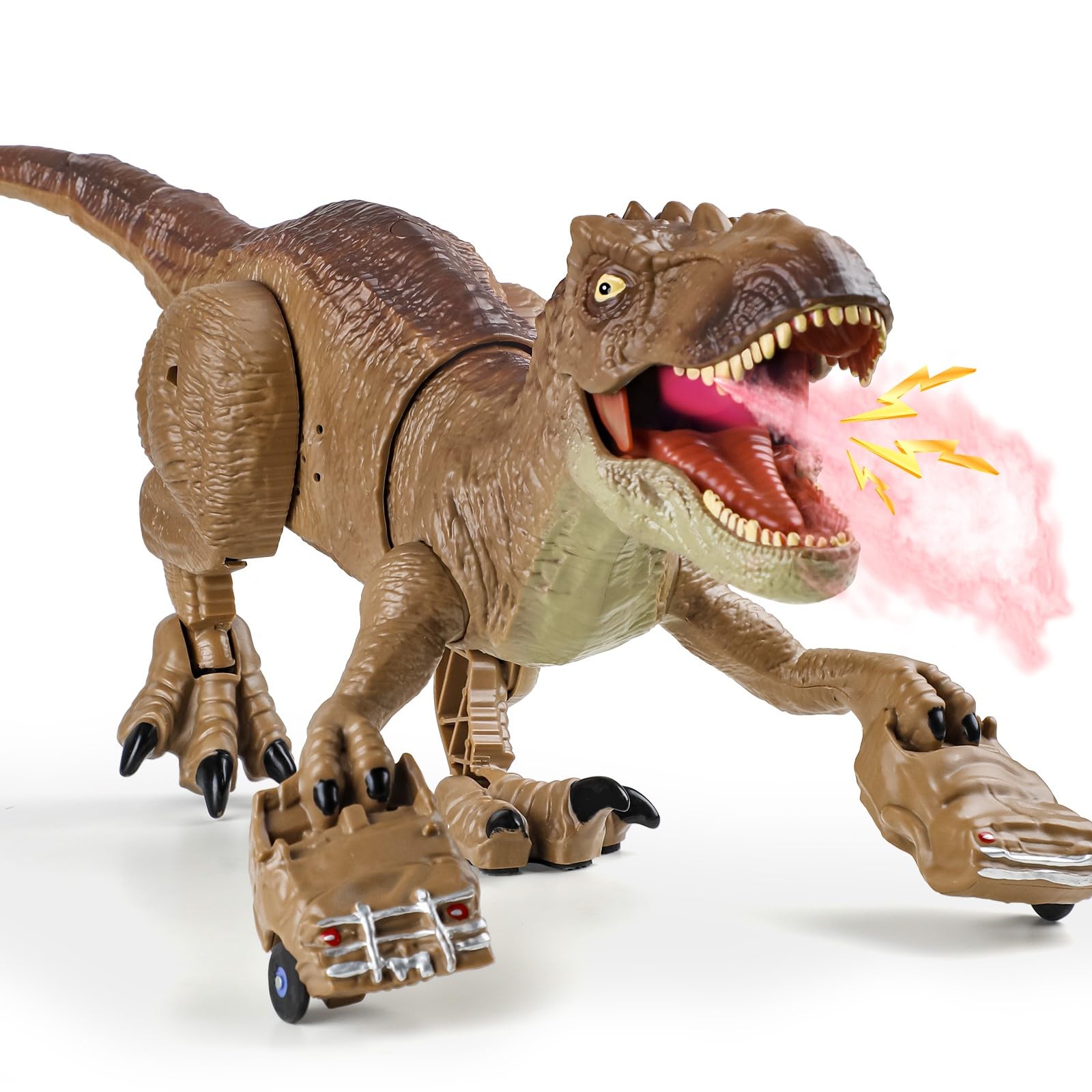 Remote Control T Rex Dinosaur Toys for Kids 3-5, 5-7, 8-12, 2.4G Rechargeable RC Tyrannosaurus Rex Dino Robot Toy with Roa...