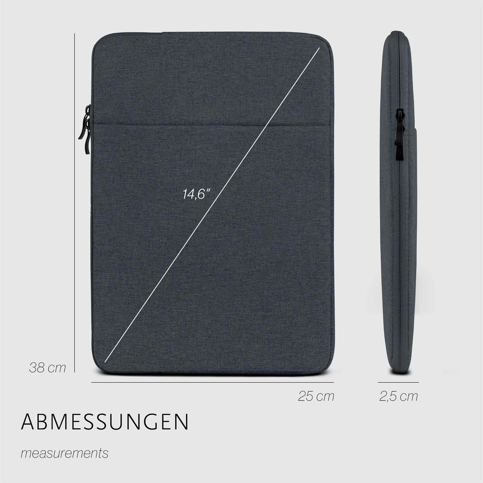 moex Étui de protection pour tablette Samsung Galaxy Tab S8 Ultra avec fermeture éclair et compartiment pour accessoires, housse en tissu nylon doux rembourré, housse de protection minimaliste
