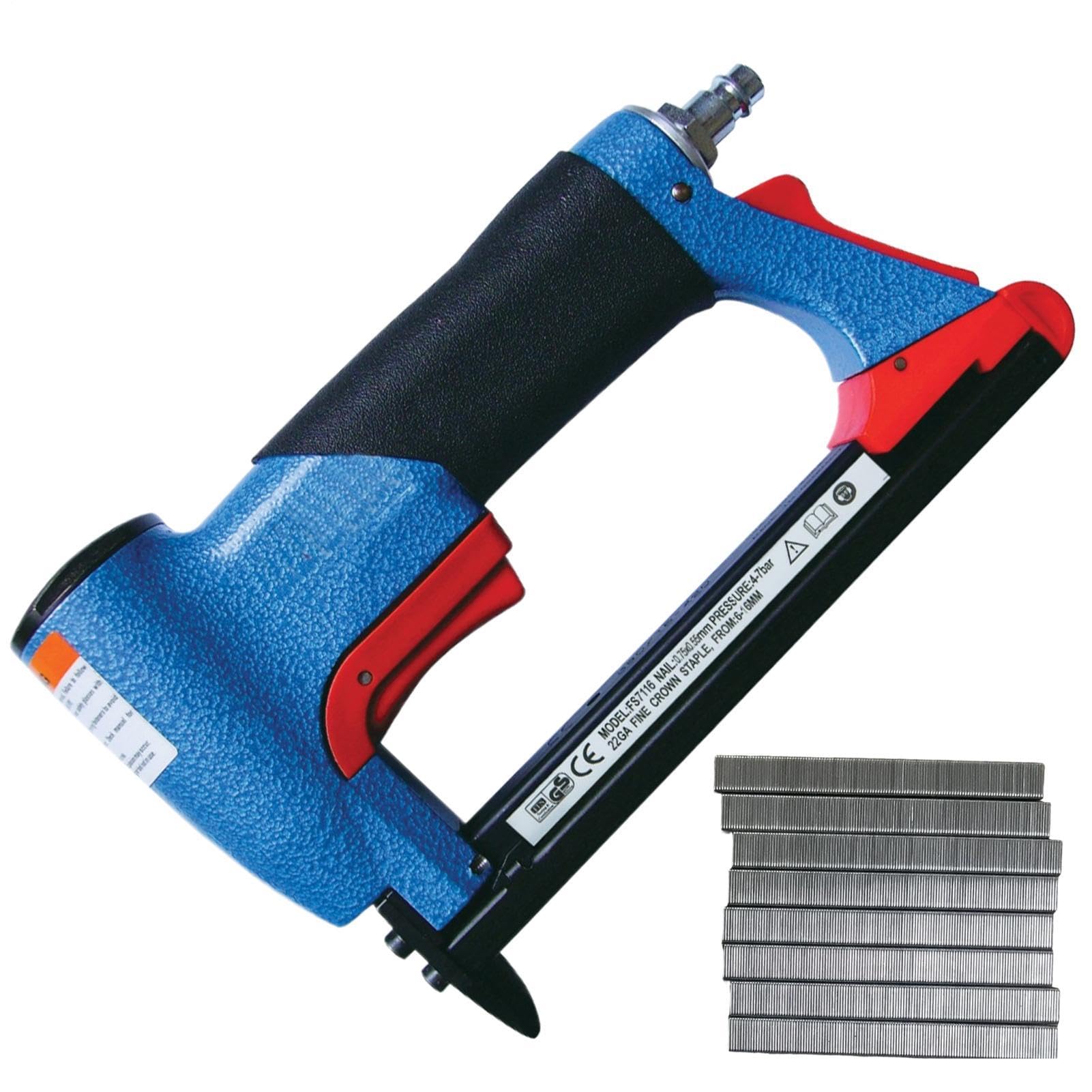 Clavadora de Acabados Neumática Grapadora resistente de 4-8 bares | Clavadora de impacto neumática con 3600 clavos para Zócalos, Molduras, Muebles, Suelos, Bricolaje, Tapicería