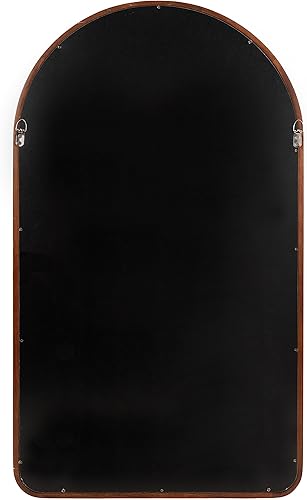 Miniatura 7 de Kate and Laurel Talma - Espejo de pared arqueado alto 20 x 36 nogal oscuro espejo de arco de transición con marco de madera maciza de álamo y perfil