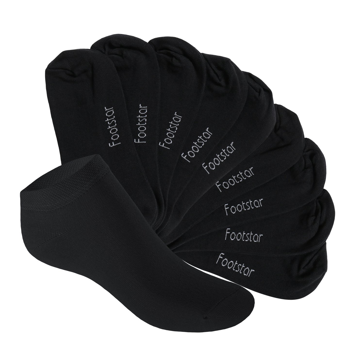 Footstar - Calcetines deportivos cortos para zapatillas (10 pares), para niñas y niños - Colección Sneak It!