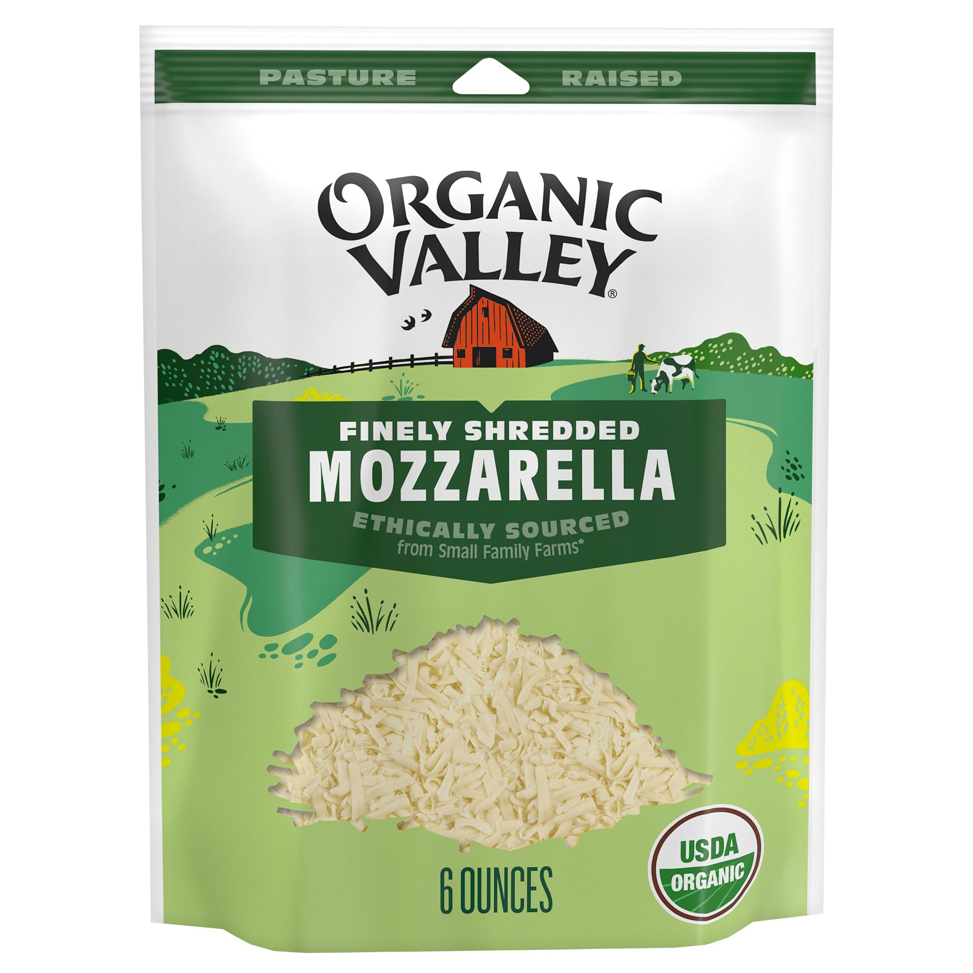 Organic Valley Organic Finely Shredded Mozzarella Cheese, 6 oz
