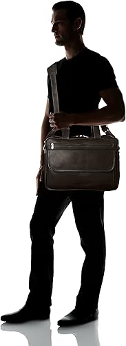 Miniatura 7 de Piel Leather Maletín delgado con cremallera superior, Negro -, Maletín delgado con cremallera superior