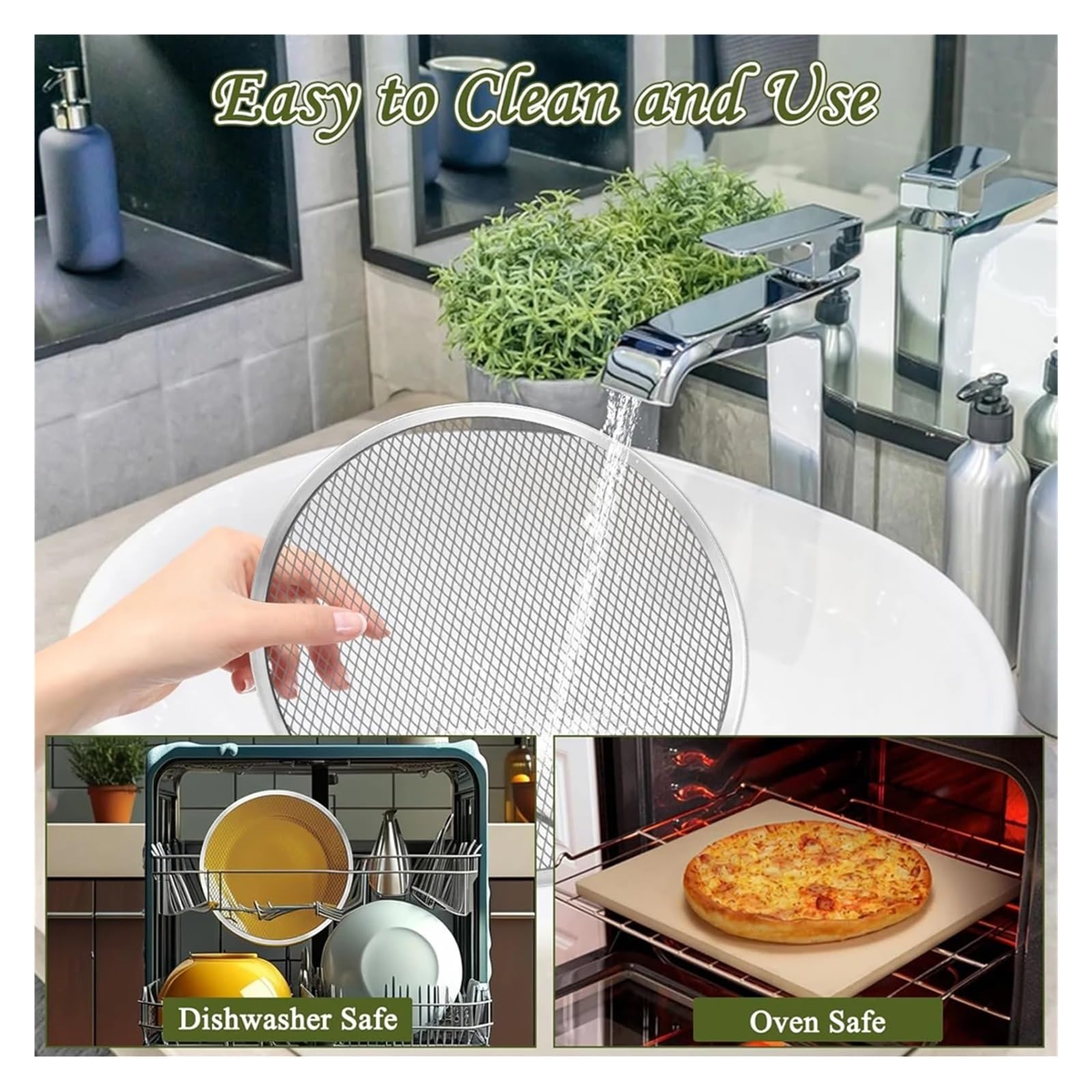 Teglia per Pizza,Teglia Pizza Teglia for pizza rotonda in lega di alluminio da 6 pezzi, 8/10/12/14 pollici, antiaderente, for forno, casa, ristorante, griglia(6Pcs 12inch 30.5cm)