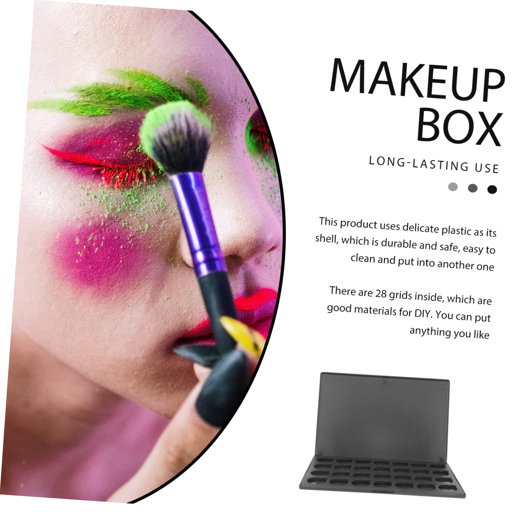 BESTYASH 4 Pezzi Palette Ombretti Vuota Magnete per Makeup per Ombretto Diy Cosmetici e Portatile per e Progetti Creativi
