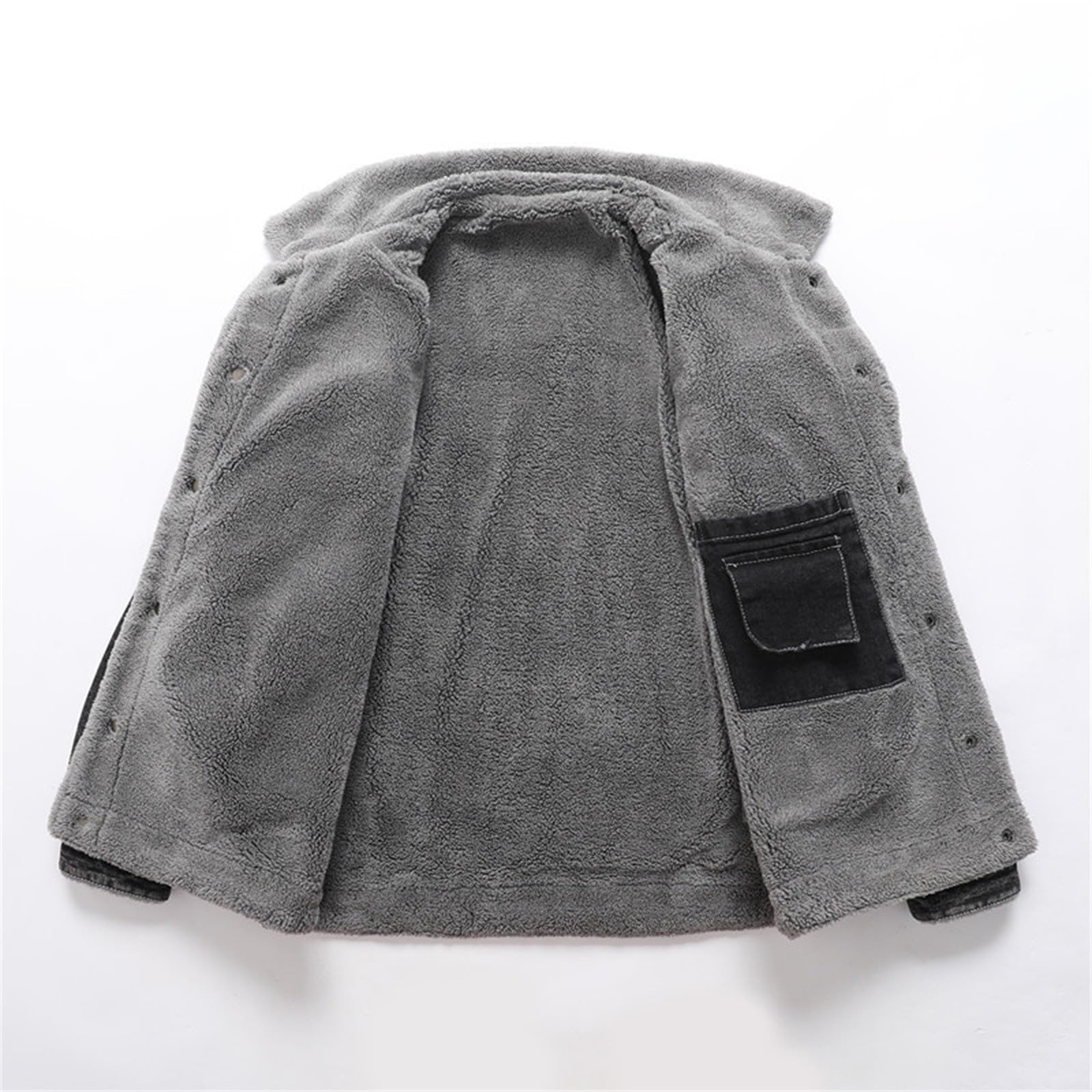 Giacca in pile da uomo imbottita trapuntata con bottoni | Giacche casual da lavoro Button-Down a maniche lunghe cappotto invernale ispessito tasche multiple Cargo Tactical Sport