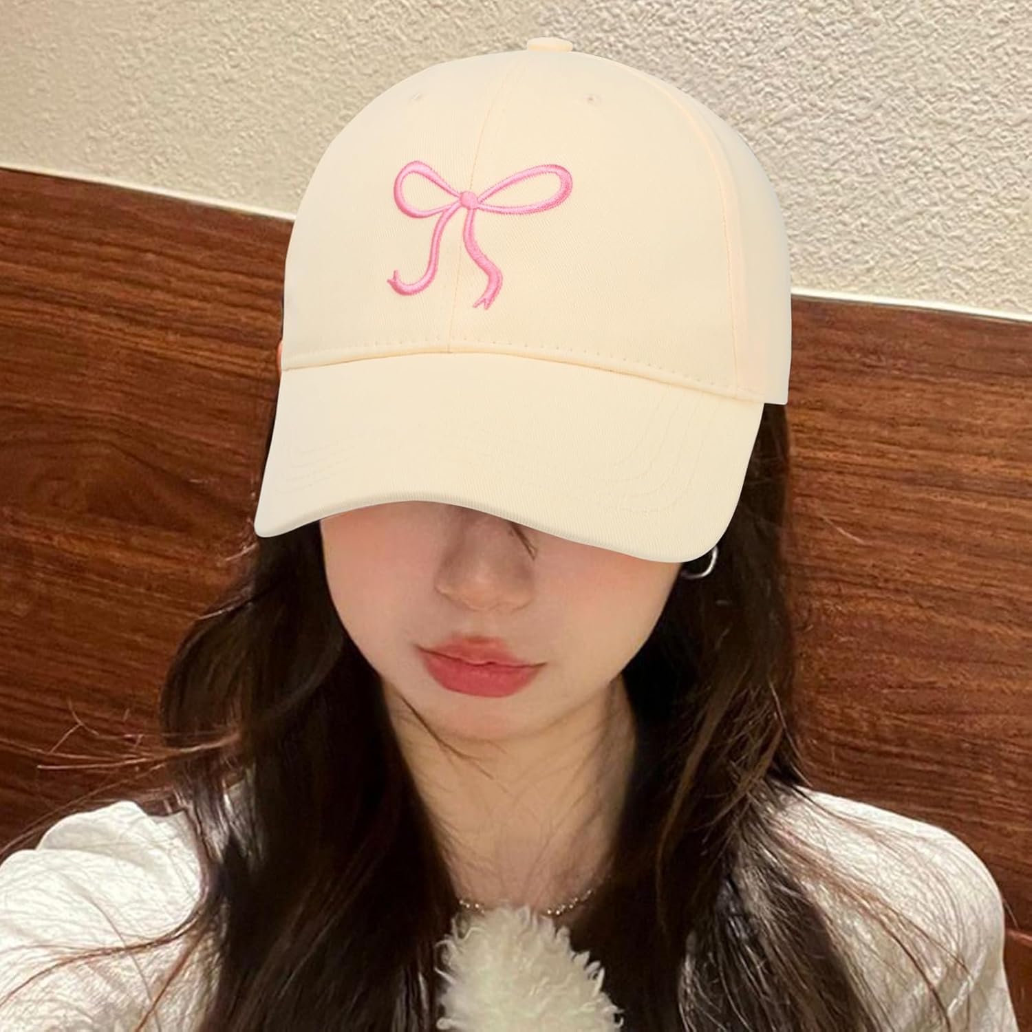Bow-Tie Baseball Cap for Women Embroidered Trucker Hat Cute Summer Outdoor Travel Hiking Beach Sun Hats - Image 4