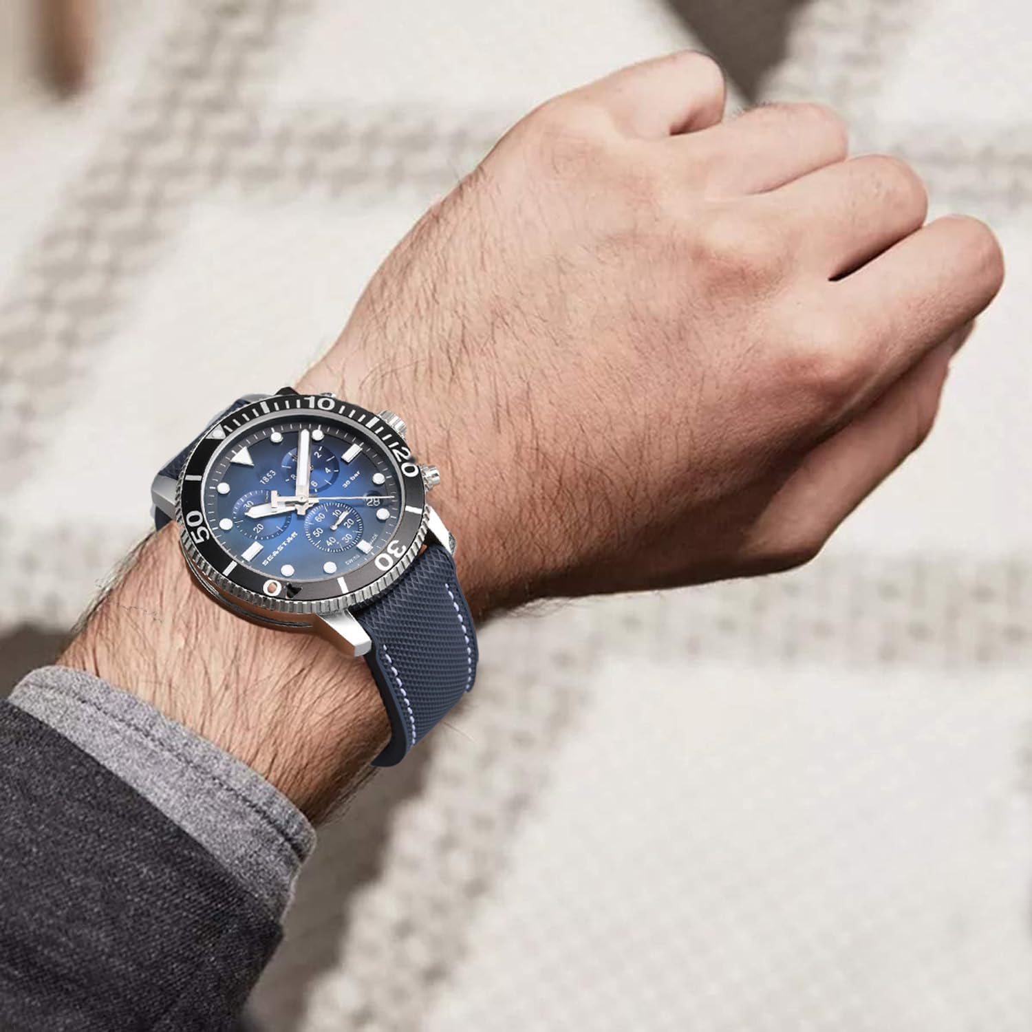 Cinturino Universale in Gomma FKM con Rinforzo in Nylon per Orologi - Disponibile in 20mm, 21mm, 22mm, 23mm, 24mm